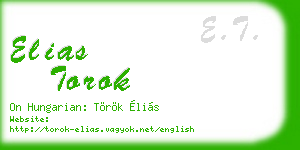elias torok business card