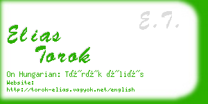 elias torok business card